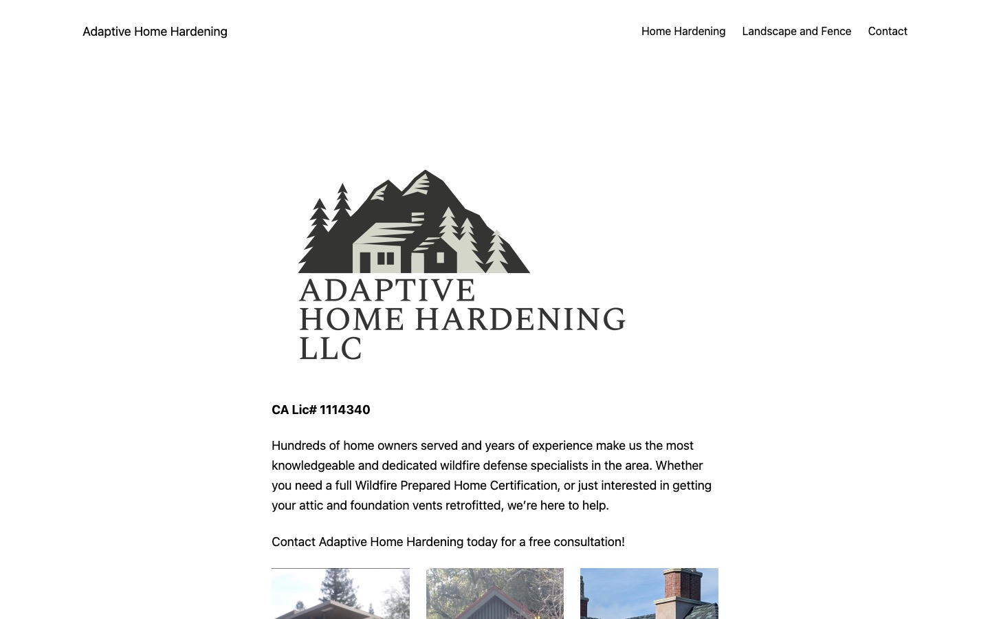 The current homepage